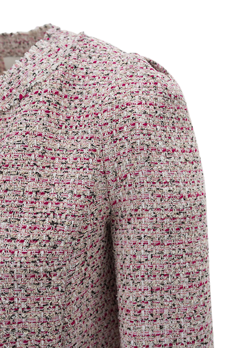 PINK DECORATIVE TWEED SQUARE JACKET 9