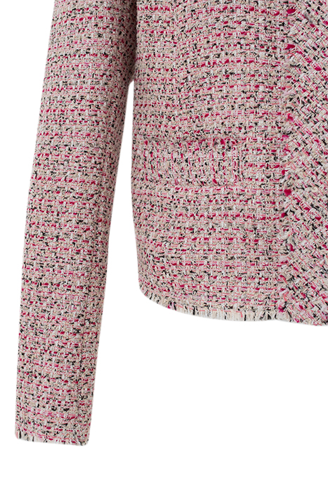 PINK DECORATIVE TWEED SQUARE JACKET 10