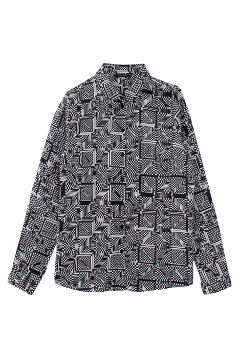 BLACK OPTIC CHECKERBOARD PRINT SHIRT 4