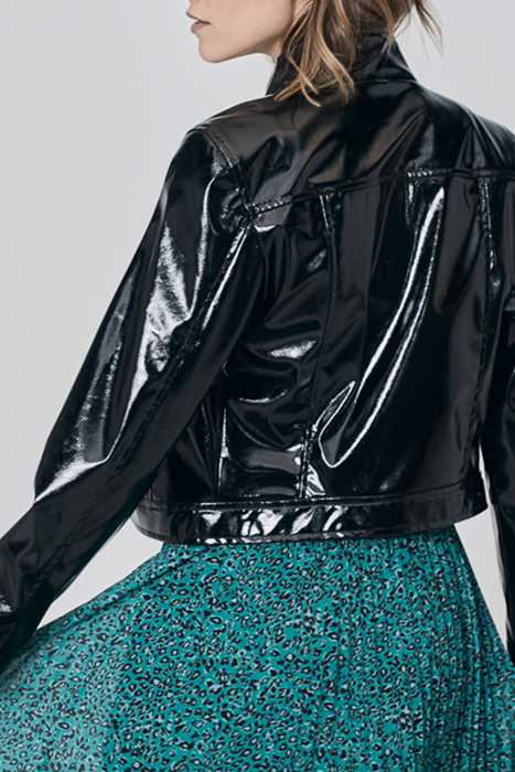 BLACK VINYL-LOOK SHORT JACKET 5