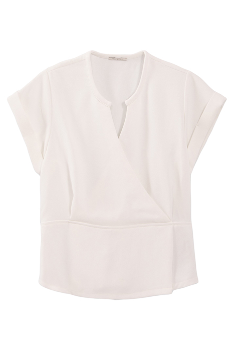 ECRU WRAP TOP WITH PEPLUM 4