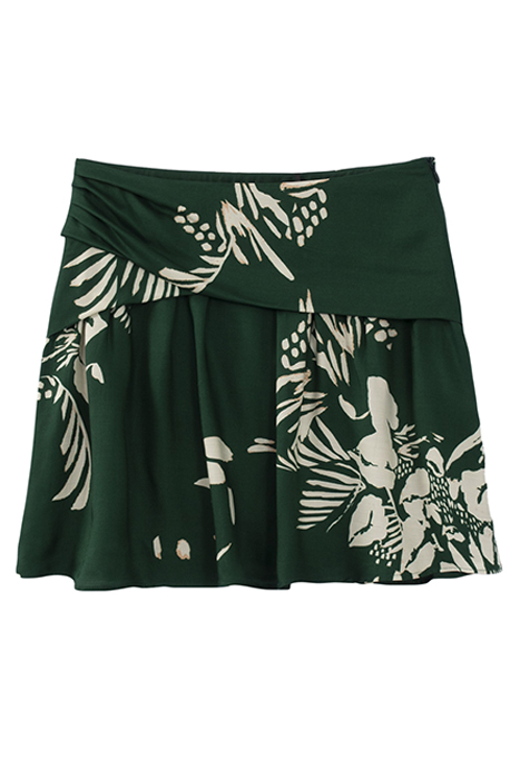 PURE EDITION – GREEN JUNGLE VIBE PRINT SHORT SKIRT 4