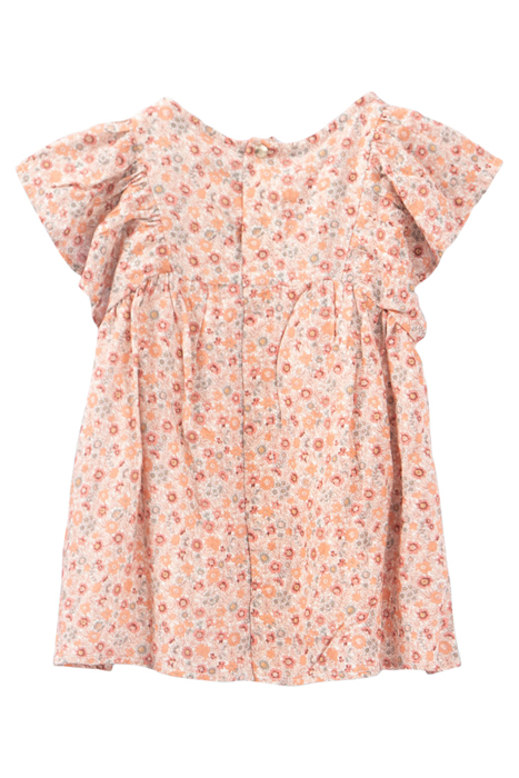 BABY GIRLS’ PEACH MICRO-FLOWER PRINT LENZING™ ECOVERO™ DRESS 2