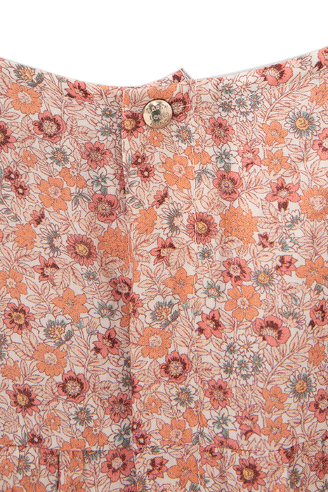 BABY GIRLS’ PEACH MICRO-FLOWER PRINT LENZING™ ECOVERO™ DRESS 7