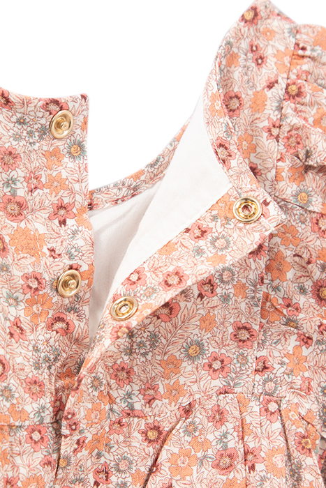 BABY GIRLS’ PEACH MICRO-FLOWER PRINT LENZING™ ECOVERO™ DRESS 5