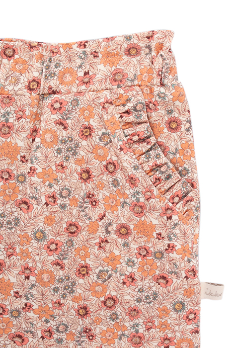 BABY GIRLS’ PEACH MICRO-FLOWER PRINT TROUSERS 3