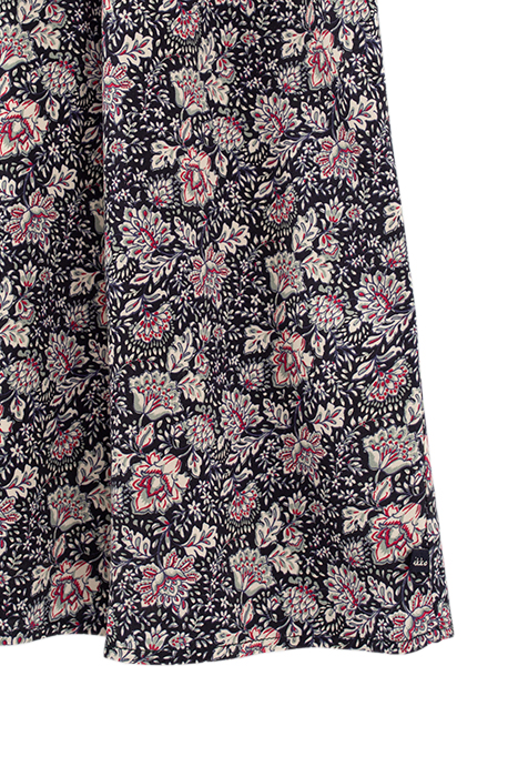 GIRLS' NAVY FLOWER PRINT LENZING™ ECOVERO™ LONG DRESS 4