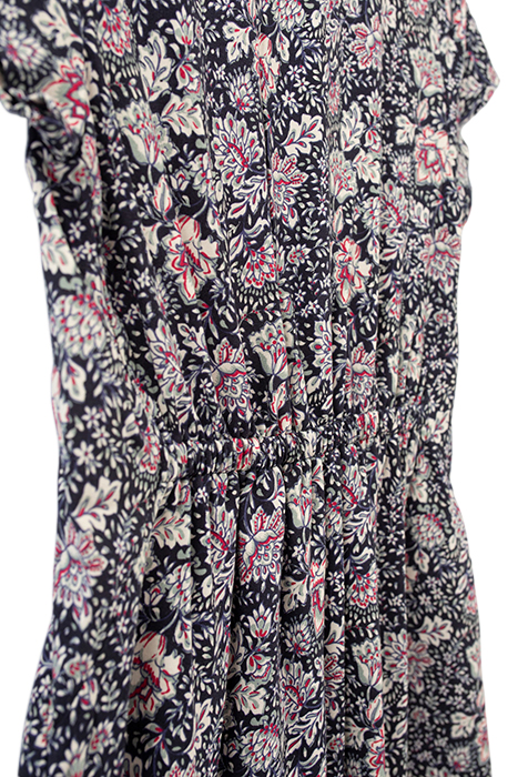 GIRLS' NAVY FLOWER PRINT LENZING™ ECOVERO™ LONG DRESS 6