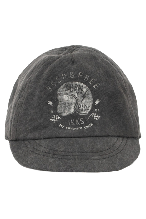 BABY BOYS' PRINTED BEIGE/GREY REVERSIBLE CAP 2