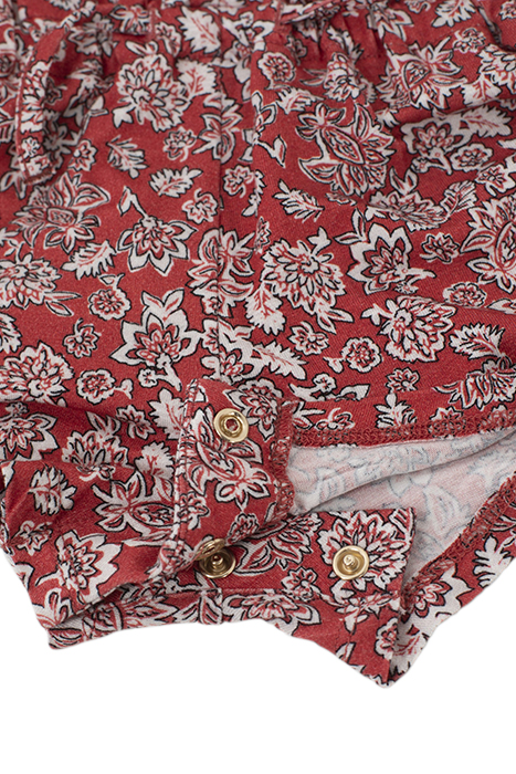 BABY GIRLS’ RED FLORAL PRINT PLAYSUIT 3