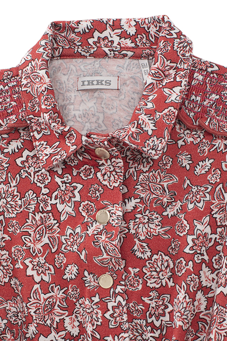 BABY GIRLS’ RED FLORAL PRINT PLAYSUIT 4