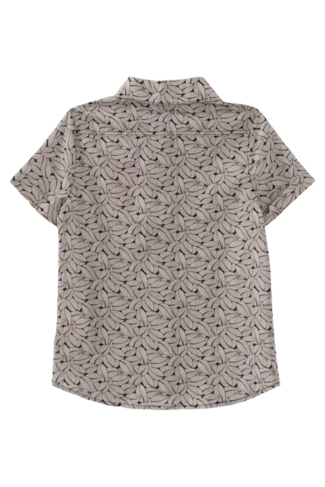 BOYS’ BLACK GRAPHIC LEAF PRINT SHIRT 2