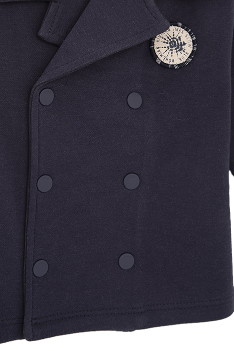BABY BOYS’ NAVY PEA COAT-STYLE CARDIGAN 4