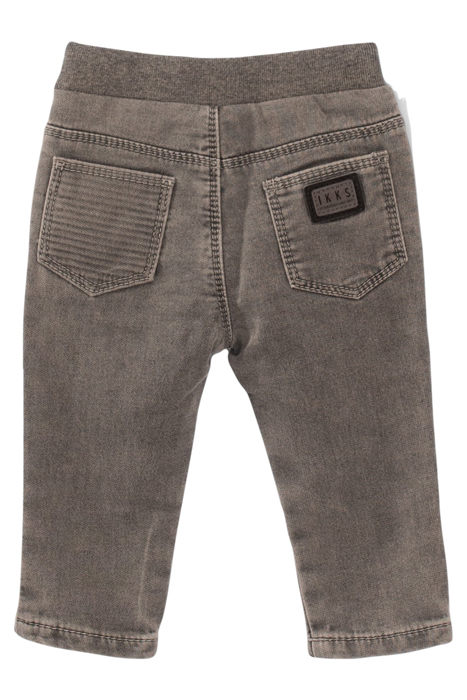 BABY BOYS’ GREY JEANS WITH PRINT AND BADGE 2