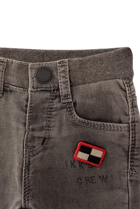 BABY BOYS’ GREY JEANS WITH PRINT AND BADGE 4