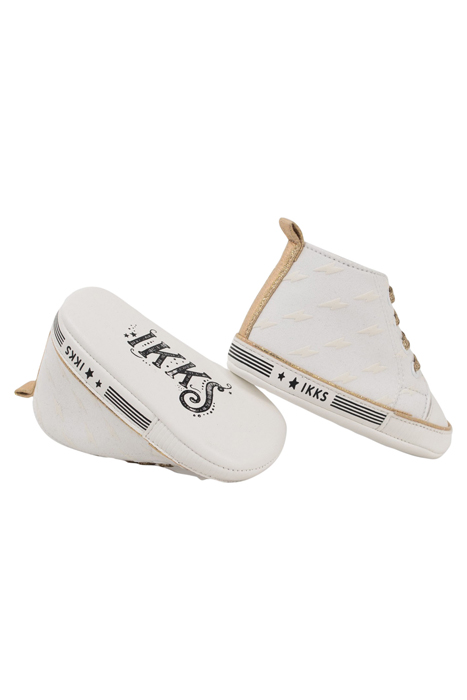BABY GIRLS’ ECRU TRAINERS WITH GOLD LACES 5