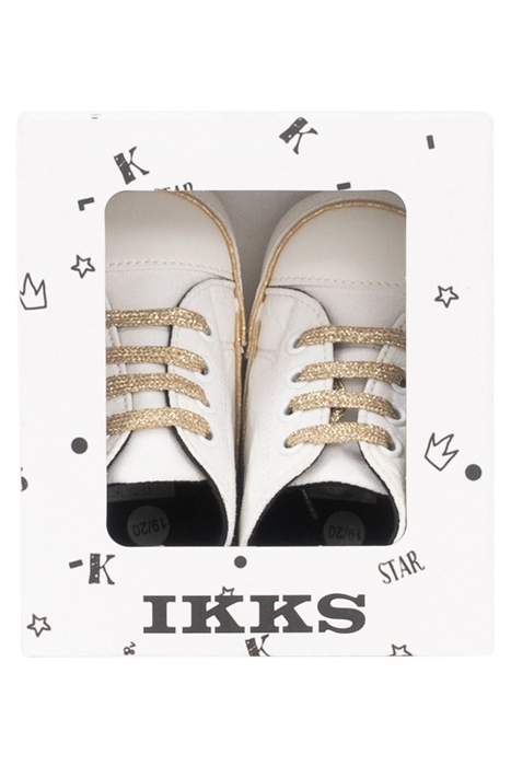 BABY GIRLS’ ECRU TRAINERS WITH GOLD LACES 7