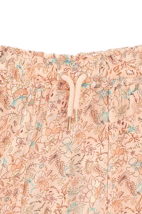 GIRLS’ PEACH FLORAL PRINT LENZING™ ECOVERO™ VISCOSE TROUSERS 4