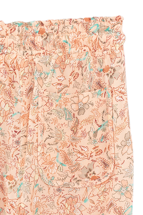 GIRLS’ PEACH FLORAL PRINT LENZING™ ECOVERO™ VISCOSE TROUSERS 5