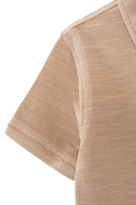 BOYS’ ORANGEY SLUB POLO SHIRT WITH XL PRINT ON BACK 5