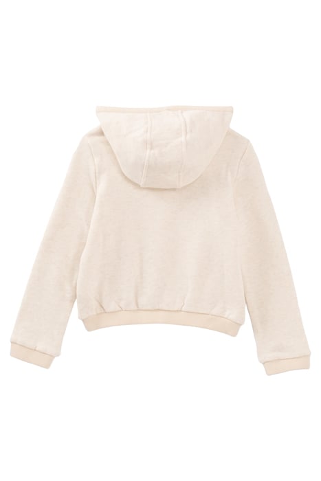 GIRLS’ BEIGE HOODIE EMBROIDERED ON FRONT 2