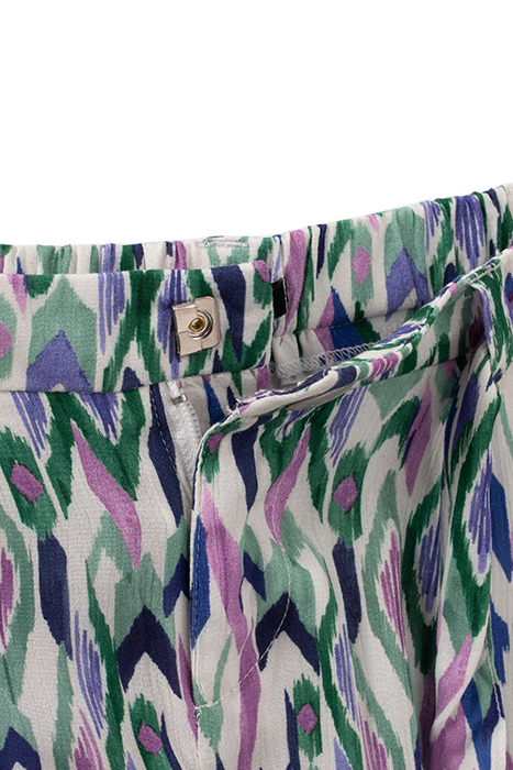 GIRLS’ OFF-WHITE IKAT DIAMOND PRINT TROUSERS 6