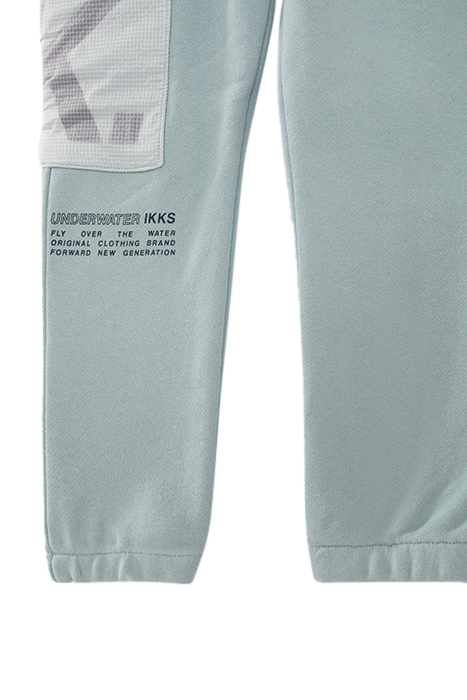 BOYS’ AQUA GREEN JOGGERS WITH NYLON CHEQUERED POCKET 5