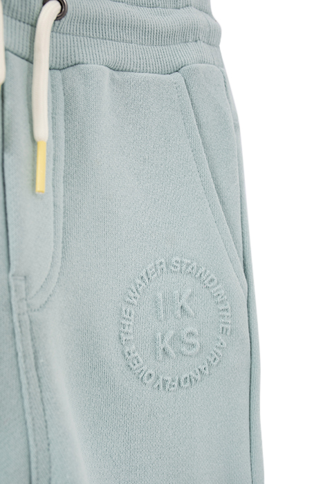 BOYS’ AQUA GREEN JOGGERS WITH NYLON CHEQUERED POCKET 7