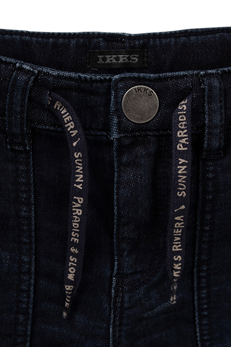 BOYS’ RAW DENIM BERMUDA SHORTS WITH SLOGAN CORDS 4