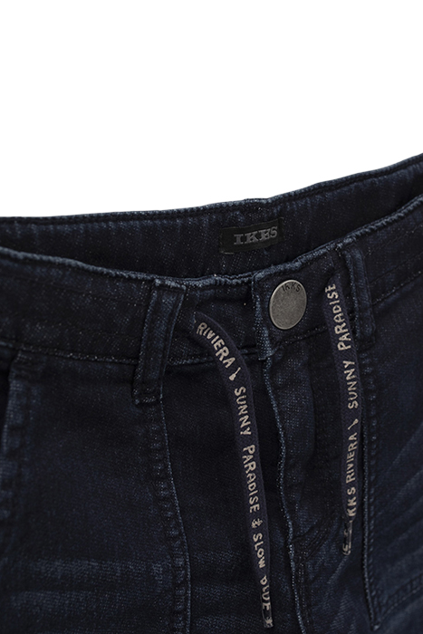 BOYS’ RAW DENIM BERMUDA SHORTS WITH SLOGAN CORDS 5