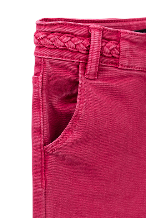GIRLS’ FUCHSIA SKINNY JEANS WITH WOVEN BELT 5