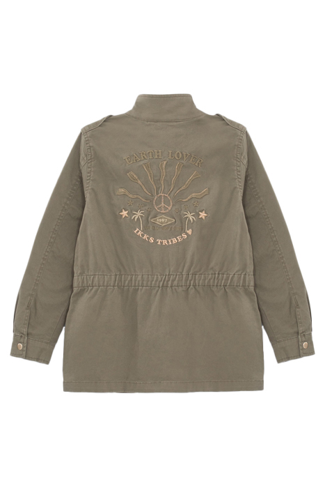 GIRLS' KHAKI SAFARI JACKET WITH XL EMBROIDERED BACK 3