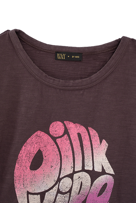 GIRLS’ GREY VINTAGE-VIBE SLOGAN ORGANIC T-SHIRT 3