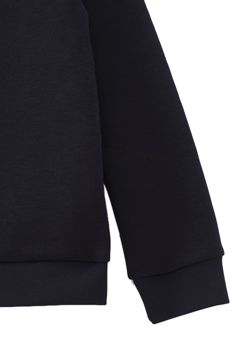 NAVY SWEATSHIRT WITH EMBOSSED SLOGAN 5