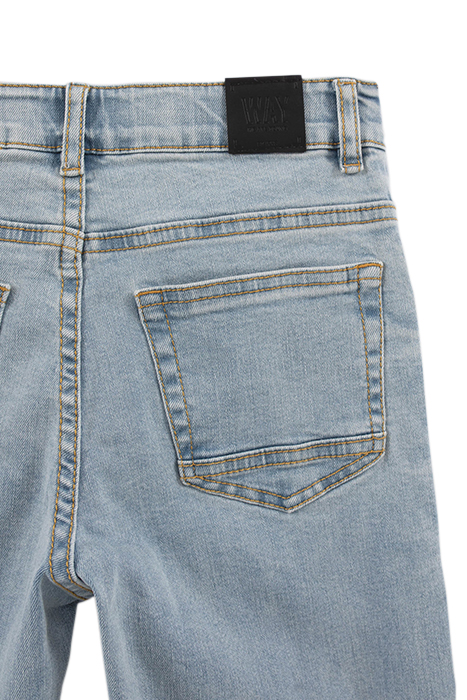 BOYS’ BLUE STRAIGHT JEANS WITH PLACED DISTRESSING 4