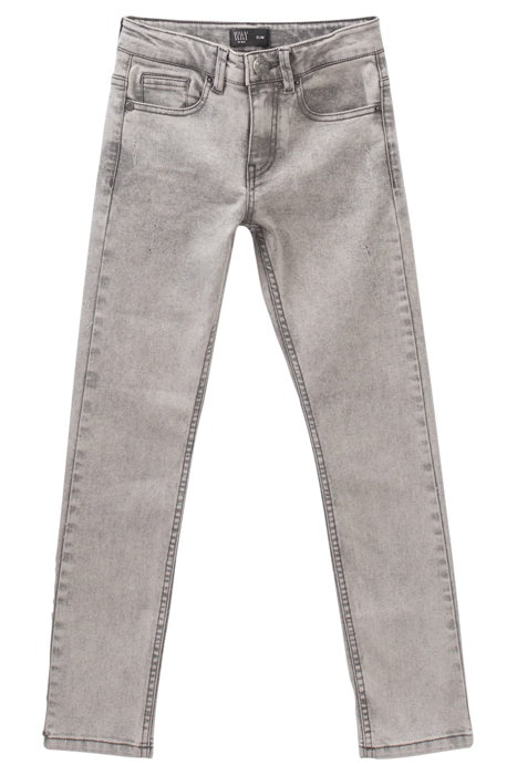 BOYS’ GREY SLIM JEANS WITH PLACED DISTRESSING 2