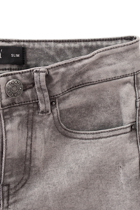 BOYS’ GREY SLIM JEANS WITH PLACED DISTRESSING 6