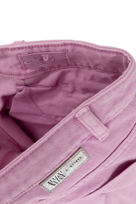 GIRLS’ VIOLET WIDE JEANS WITH FRINGED CUFFS 4