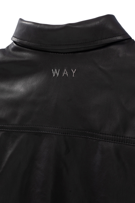 GIRLS’ BLACK OVERSHIRT IN SYNTHETIC FABRIC 5