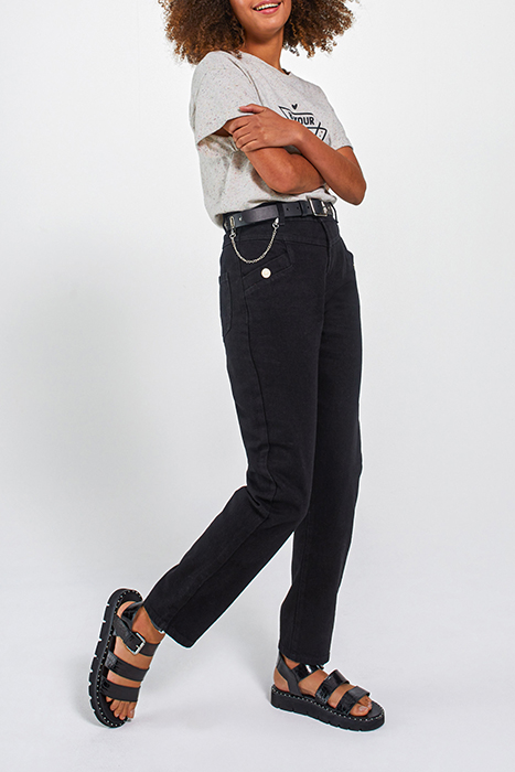 GREY SLOUCHY JEANS WITH DECORATIVE BUTTONS 4