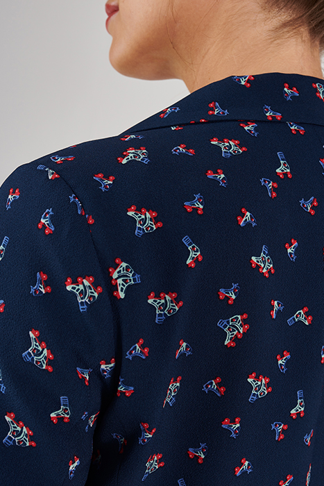 NAVY ROLLERSKATE PRINT JACKET 6