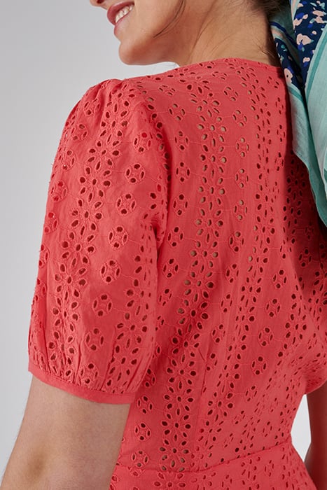 PINK EYELET EMBROIDERY WRAP DRESS 5