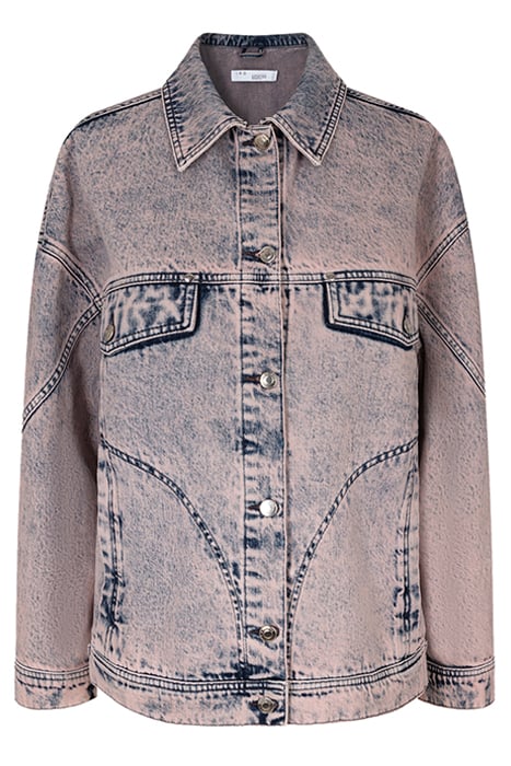 VARENNE DENIM JACKET IN BLUE/PINK 6