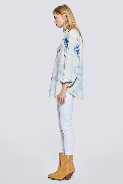 INOLA DENIM JACKET IN BLUE/PINK 4