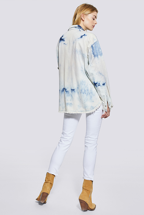 INOLA DENIM JACKET IN BLUE/PINK 3