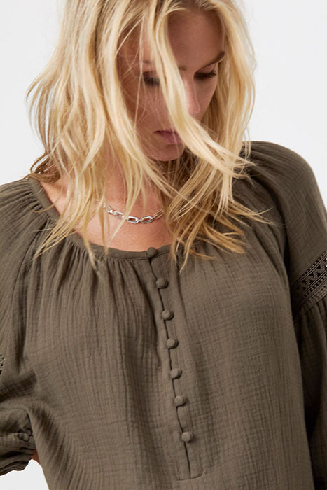 D6CHELSEY MAXI DRESS THYME GREEN 5