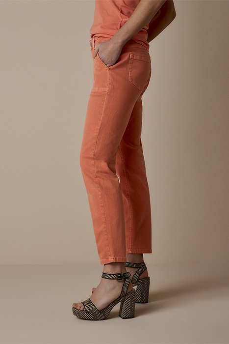 SLIM PANT GRAIN STRETCH TWILL FRESH PAPAYA 3