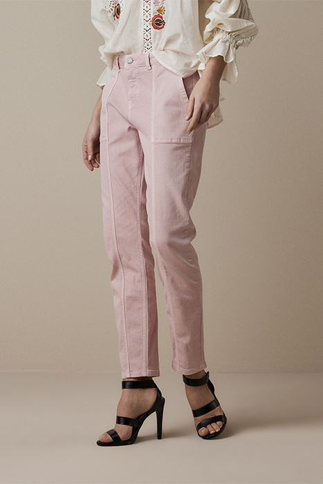 SLIM PANT GRAIN STRETCH TWILL ROSE QUARTZ 1