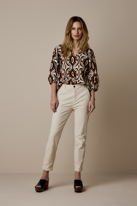 STRAIGHT PANT ROUGH TWILL IVORY 2