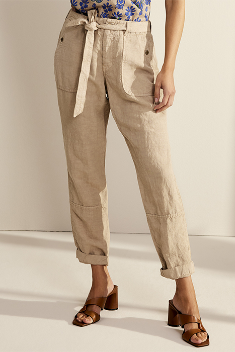 LOOSE FIT PANTS FLOWY LINEN TENCEL ALPACA 1